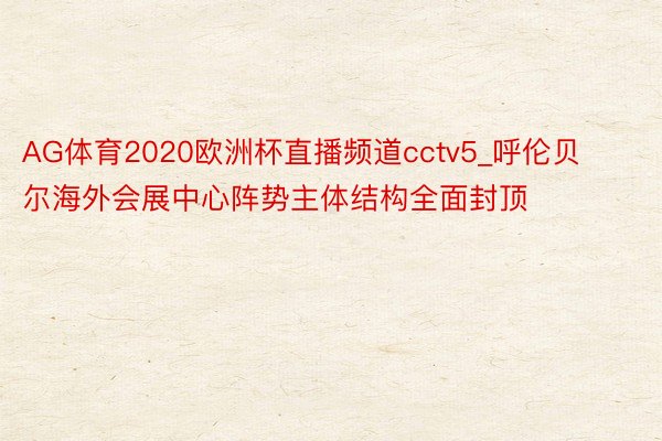 AG体育2020欧洲杯直播频道cctv5_呼伦贝尔海外会展中心阵势主体结构全面封顶